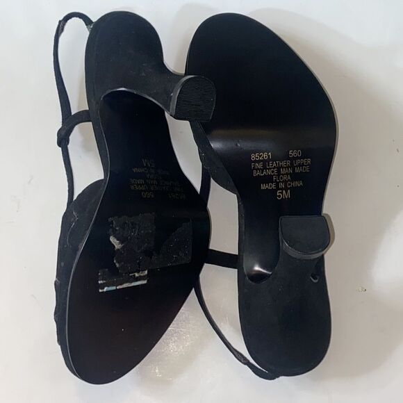 VTG, Apostrophe 85261 560 Fine Leather Upper Suede Heels Women Shoes Size 5 - Picture 7 of 11